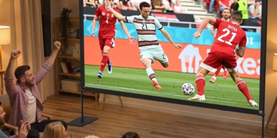 Huge 120″ Projector Screen w/ Stand Just $59.99 Shipped on Amazon (Reg. $100)