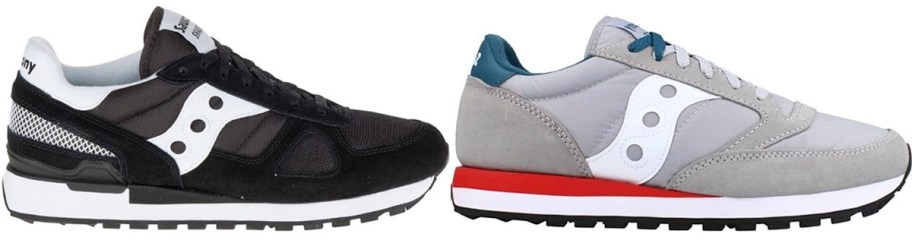 black and grey saucony shoes 