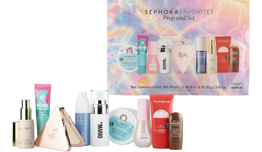 sephora favorites kit with items in front 