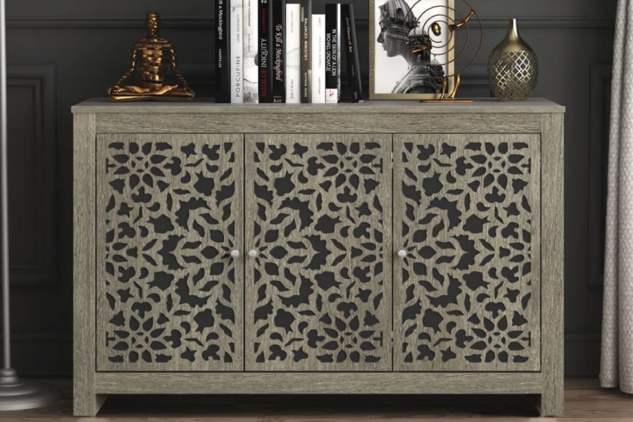 carved wooden sideboard