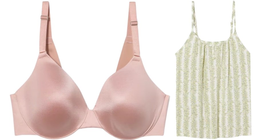 a soma bra and tank pajama top