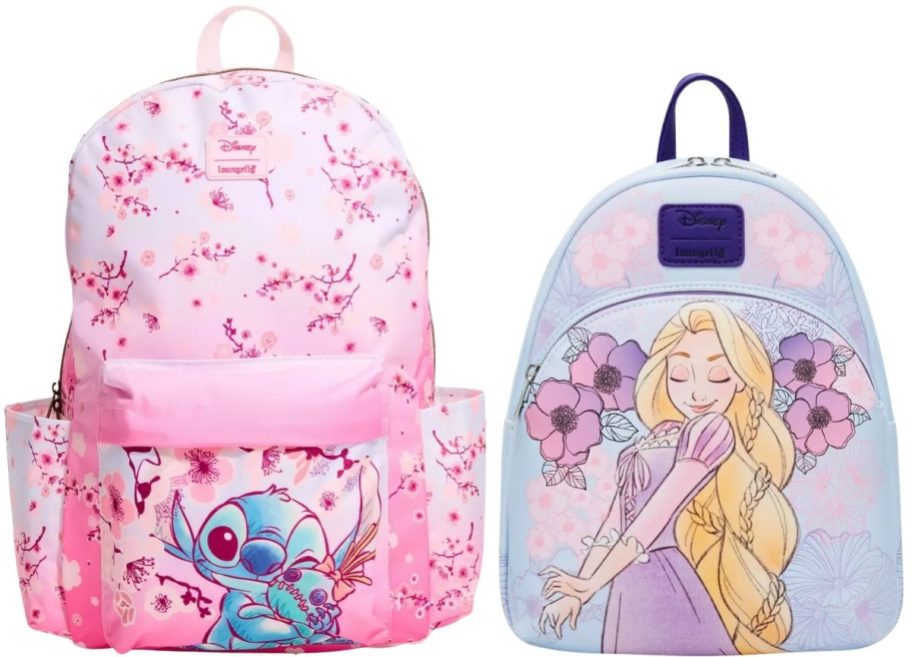 stitch and rapuzel backpacks