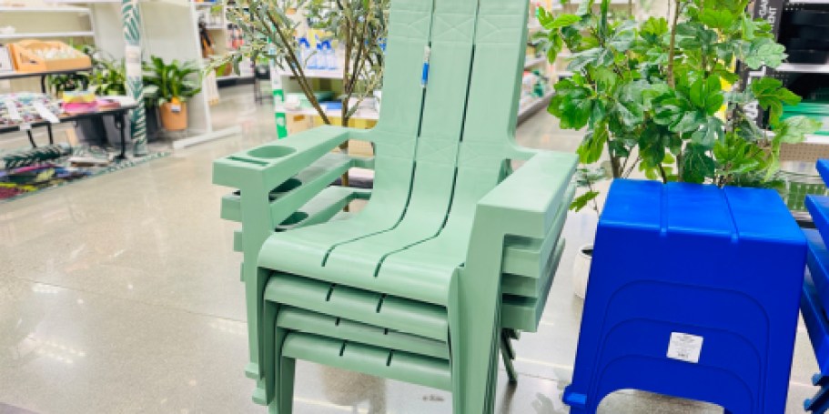 Stackable Adirondack Chairs Just $17.50 at Target (They Have Cup & Phone Holders!)