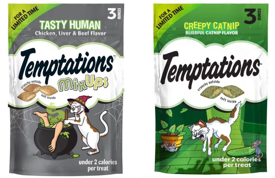 2 packs of halloween cat treats