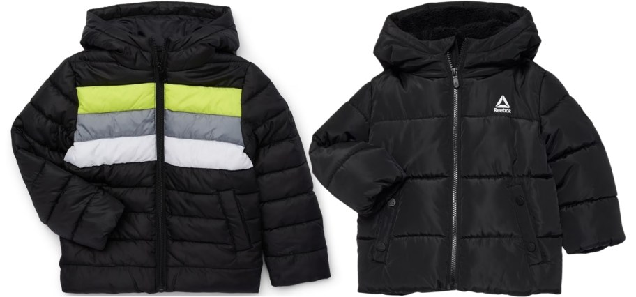 two toddler boys puffer jackets