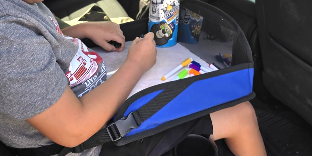 Kids Travel Tray w/ Drawing Surface Only $10.49 on Amazon | Perfect for Travel
