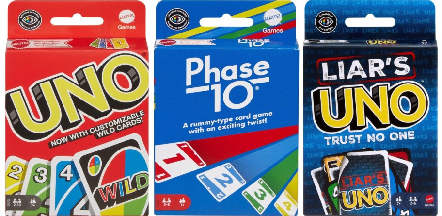 uno and phase 10 cards games