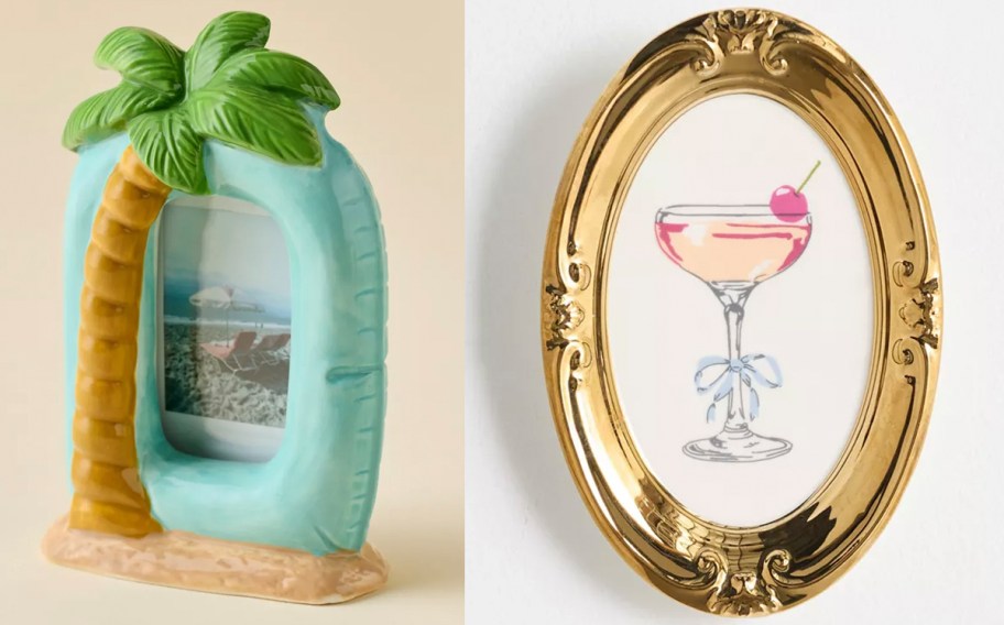 palm tree and drink frames 