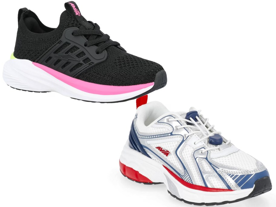 black and gray kids shoes