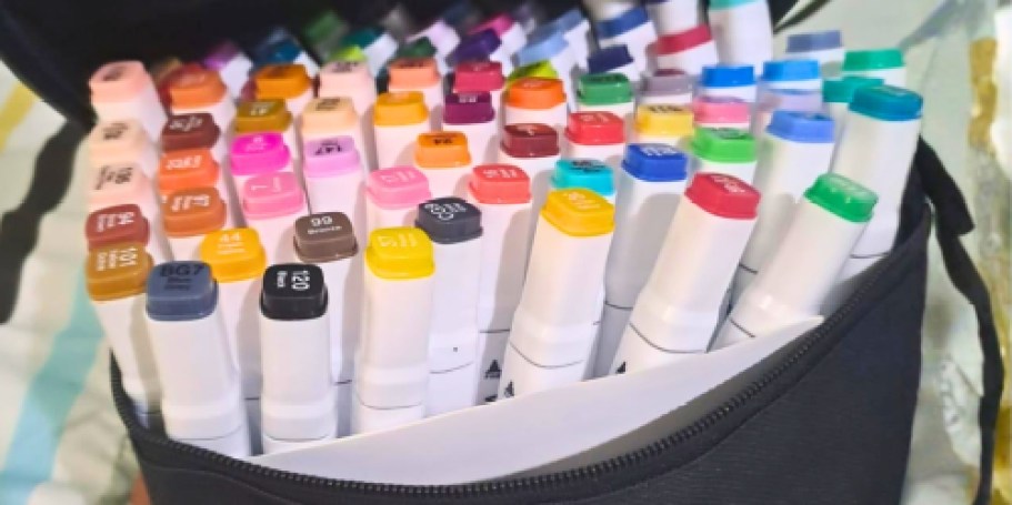 Dual-Tip Alcohol Markers 80-Count Just $10 on Amazon (Includes Storage Case)