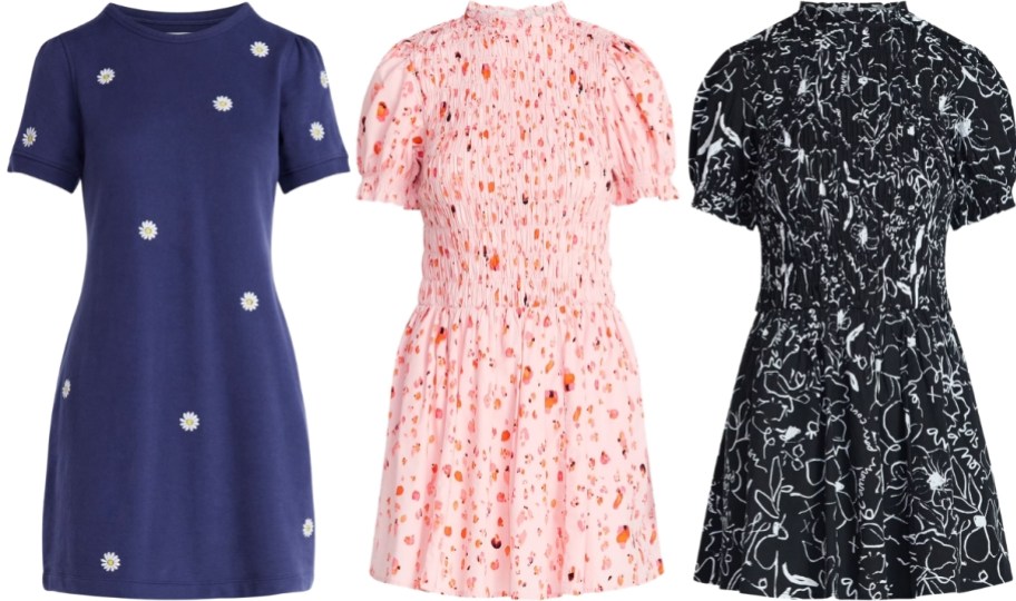 walmart womens mini dresses in navy black and pink