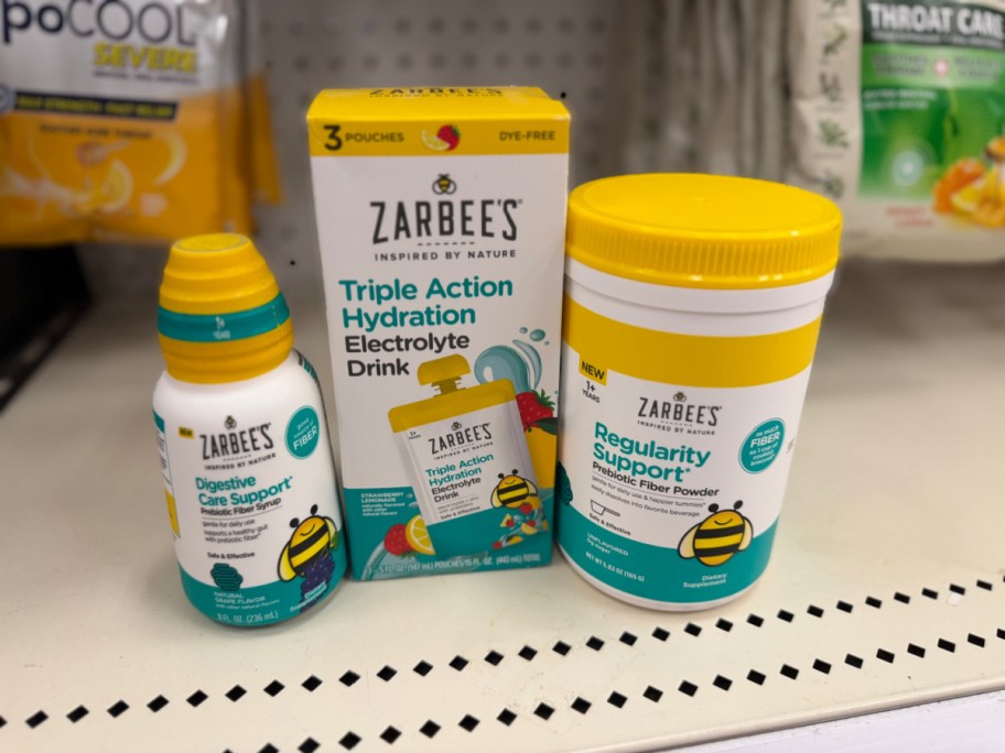 containers of zarbees products on a store shelf