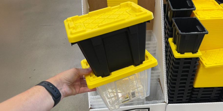 SIX Home Depot Mini Storage Totes UNDER $10 ($1.66 Each)