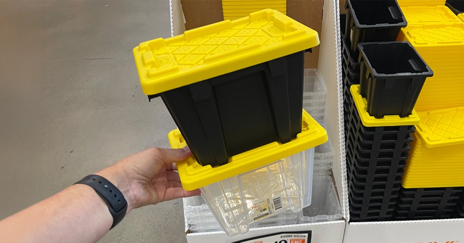 SIX Home Depot Mini Storage Totes UNDER $10 ($1.66 Each)
