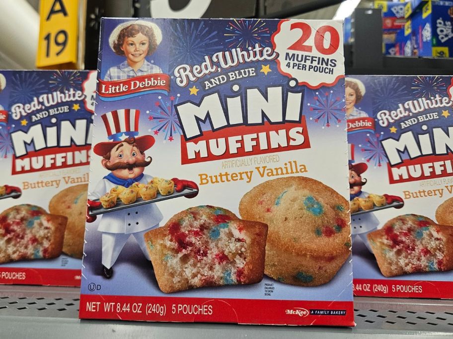 Little Debbie Red, White and Blue Mini Muffins