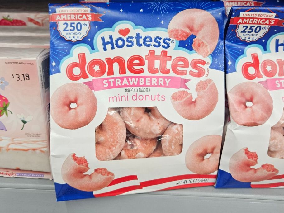 Hostess Donettes Strawberry Mini Doughnuts