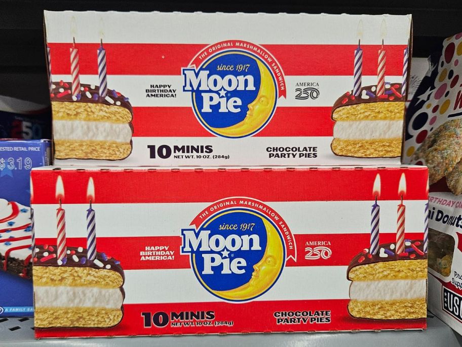 Moon Pies with Red, White and Blue Sprinkles