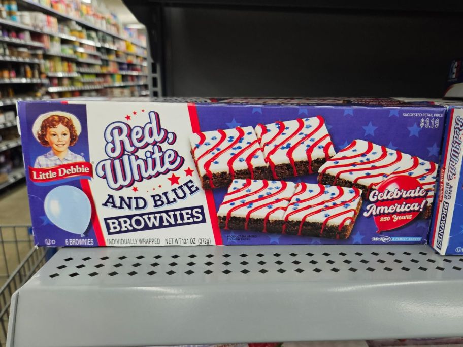 Little Debbie Red white and Blue Brownies