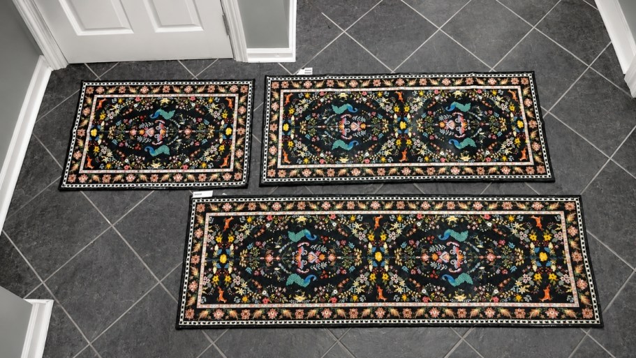 Washable Non-Slip Kitchen Rug 3-Piece Set from $18.99 Shipped for Prime Members