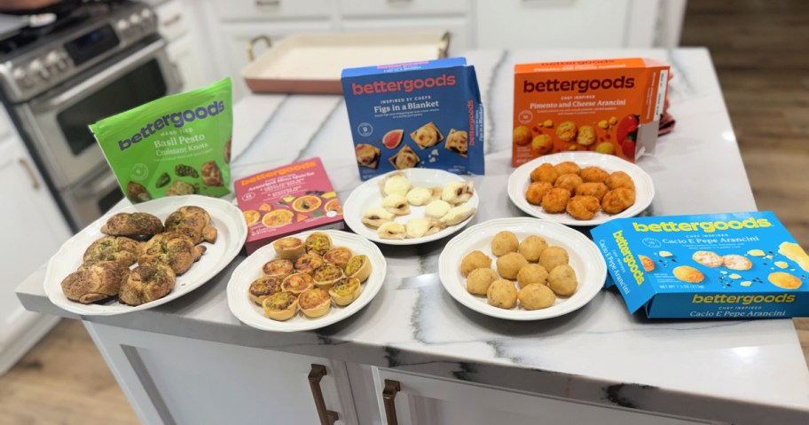 5 bettergoods frozen foods on the counter after cooking 