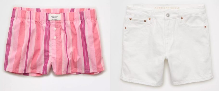 AE Sale Shorts with Pink Boxers