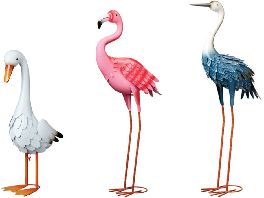 Stock images of 3 ALDI bird garden statues