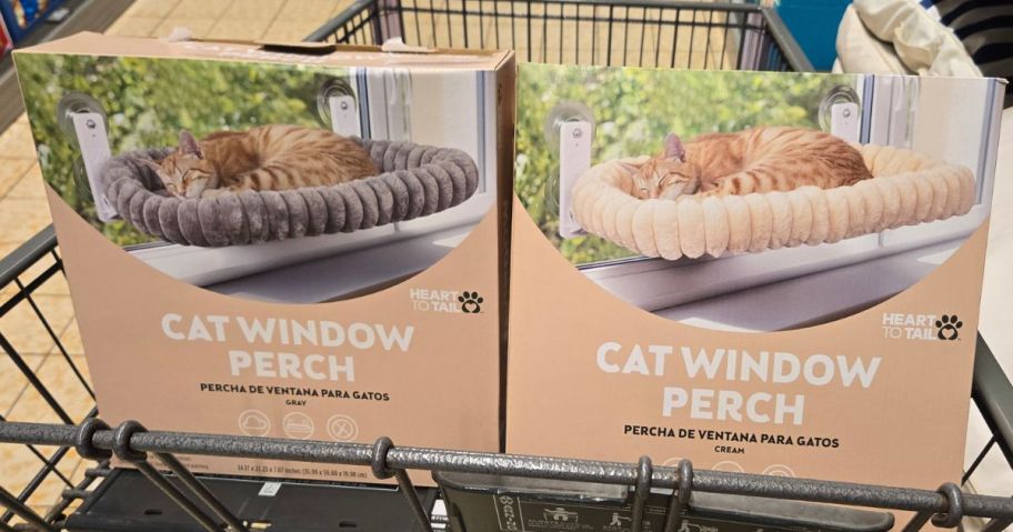 Two Aldi Cat Window Beds