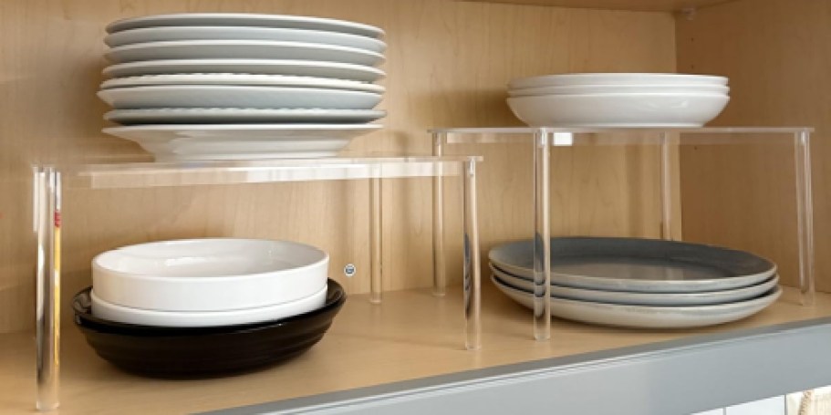 50% Off Acrylic Cabinet Organizers on Amazon