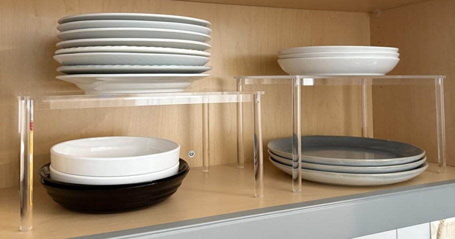 Acrylic Cabinet Organizers from $14.99 on Amazon (Reg. $30)