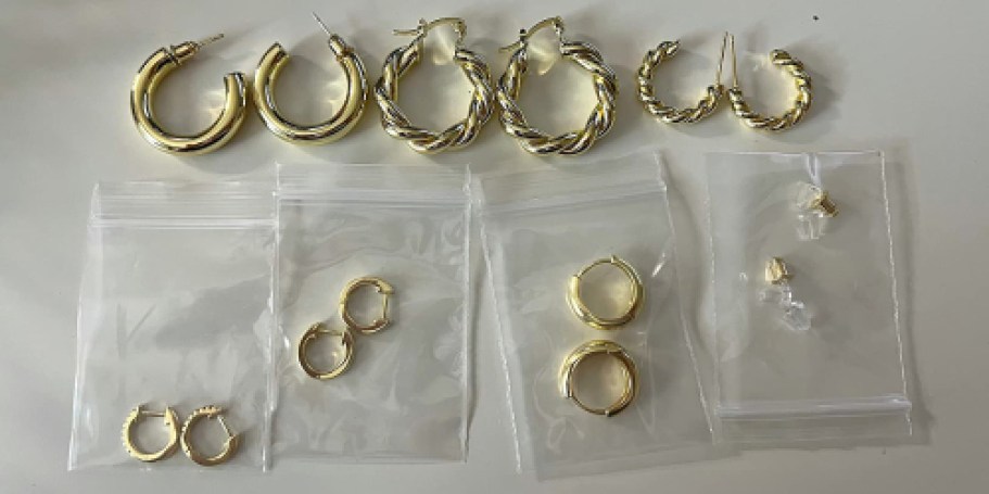 14k Gold-Plated Earrings 9-Pack Only $6.99 on Amazon (Today Only!)