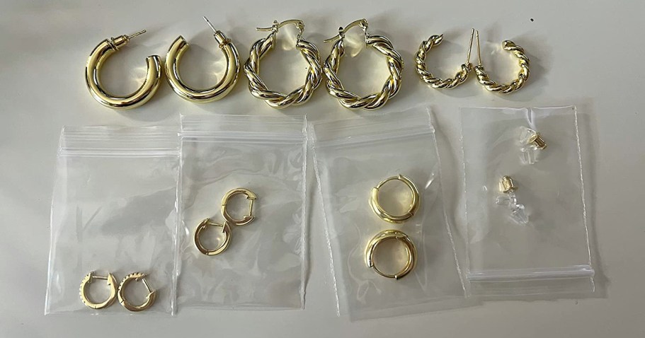 14k Gold-Plated Earrings 9-Pack Only $6.99 on Amazon (Today Only!)