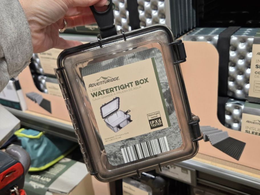 Adventuridge Waterproof Box in hand in store