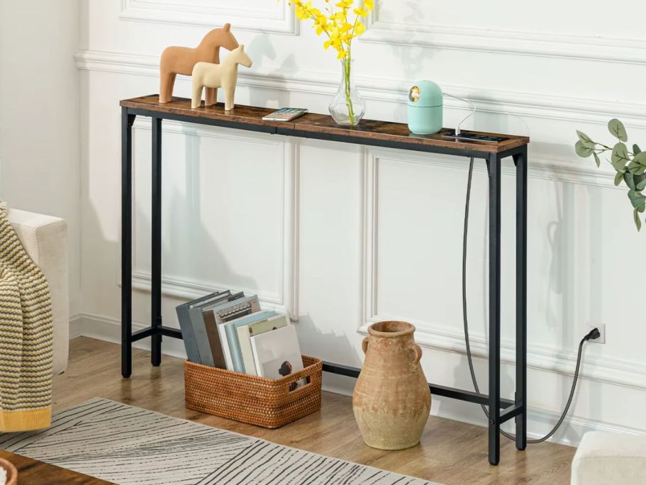 Slim Console Table w/ Built-In Outlets & USB Ports Just $50 Shipped
