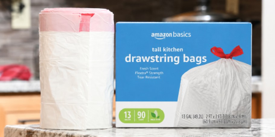 Amazon Basics 13-Gallon Trash Bags 90-Count Only $7.55 Shipped (Reg. $16)