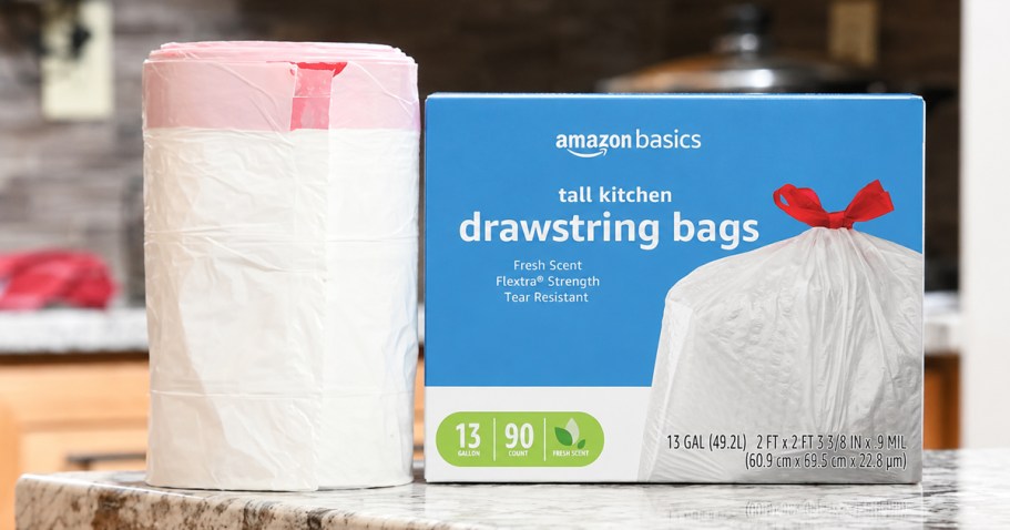 Amazon Basics 13-Gallon Trash Bags 90-Count Only $7.55 Shipped (Reg. $16)