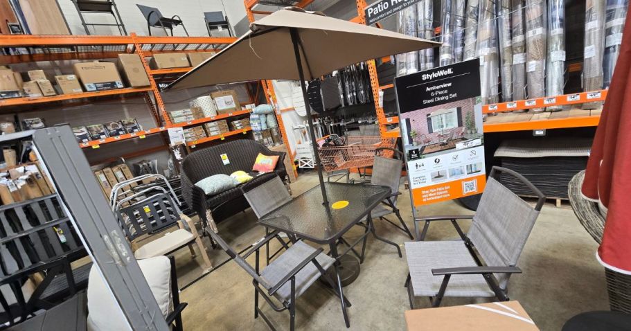 6-Piece Patio Set ONLY $99 on HomeDepot.com (Includes Umbrella!)