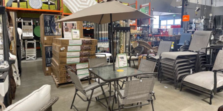 *HOT* 6-Piece Patio Set WITH Umbrella Just $99 on HomeDepot.com