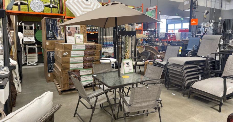 *HOT* 6-Piece Patio Set WITH Umbrella Just $99 Delivered on HomeDepot.com