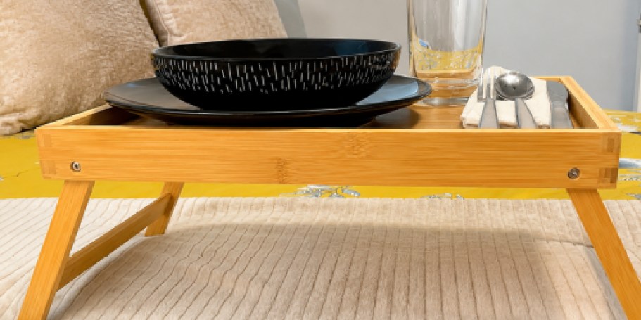 Bamboo Folding Tray Table Only $9.89 on Amazon (Reg. $25)