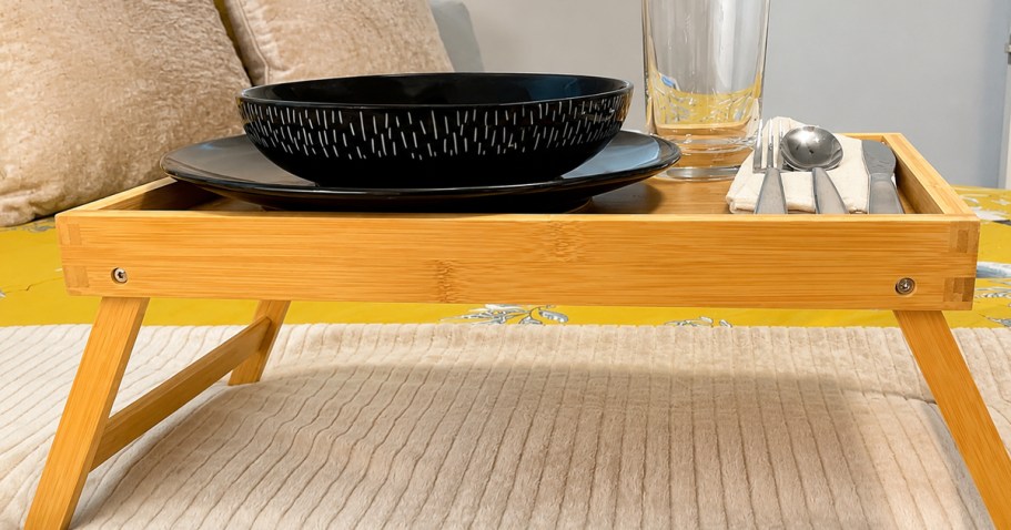 Bamboo Folding Tray Table Only $9.89 on Amazon (Reg. $25)