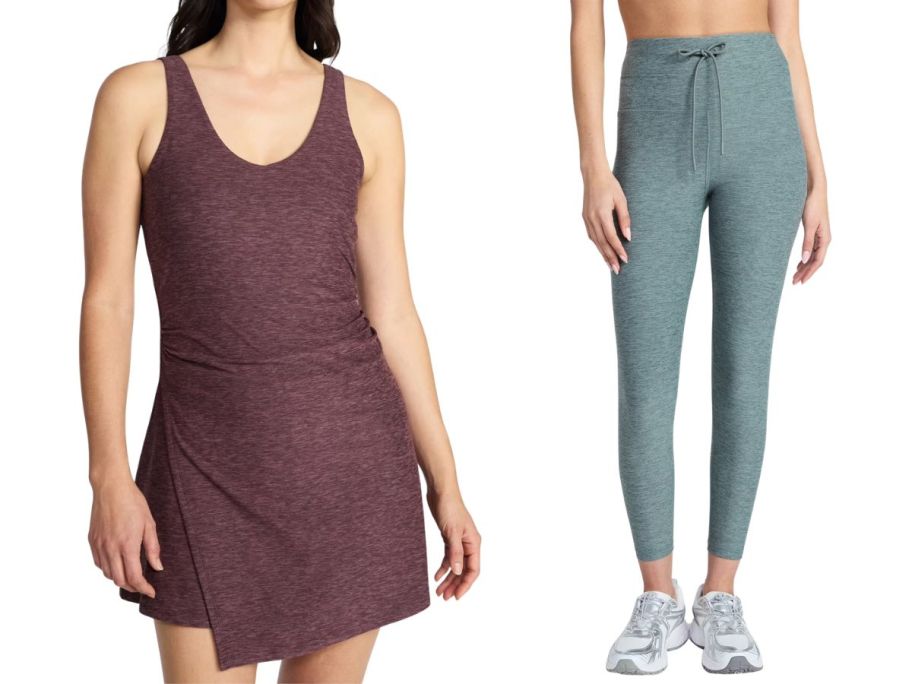 Athletic Works Women's ButterCore Wrap Dress and Compression Leggings