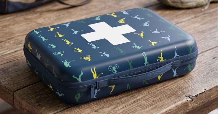 Band-Aid Build Your Own First Aid Kit Bag on table
