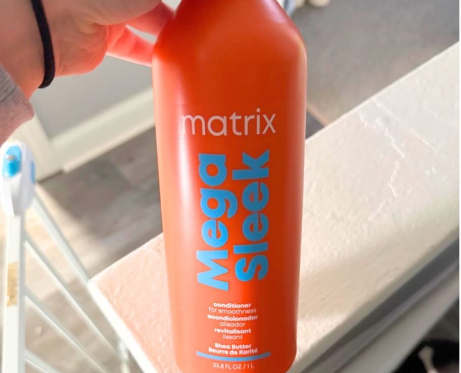 A bottle of Matrix Hair Care