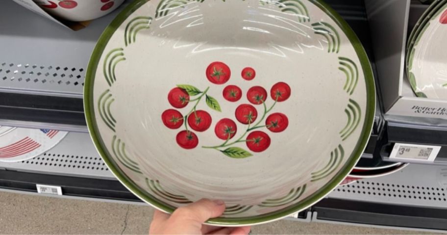 Better Homes and Gardns Melamine Serve Bowl with Tomato design
