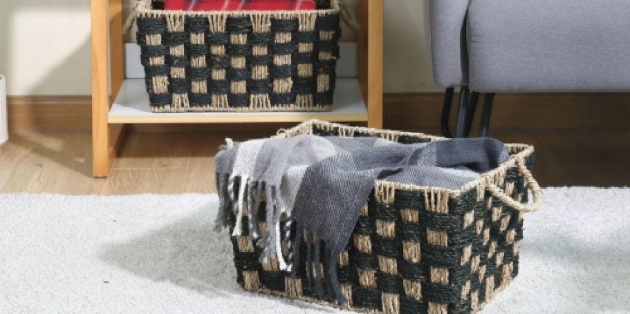 Better Homes & Gardens Seagrass Storage Basket 2-Pack Only $10 on Walmart.com (Reg. $29)