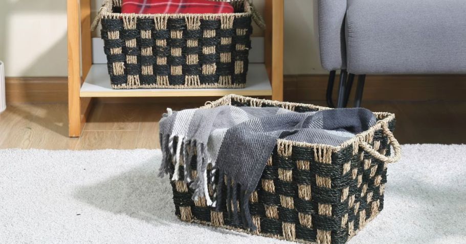 Better Homes & Gardens Seagrass Storage Basket 2-Pack Only $10 on Walmart.com (Reg. $29)