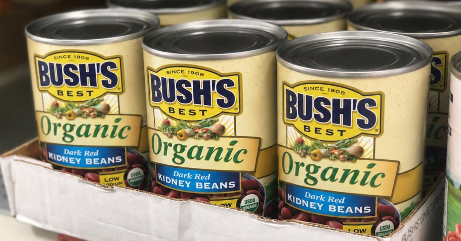 Bush’s Organic Kidney Beans 12-Pack Only $11 Shipped on Amazon