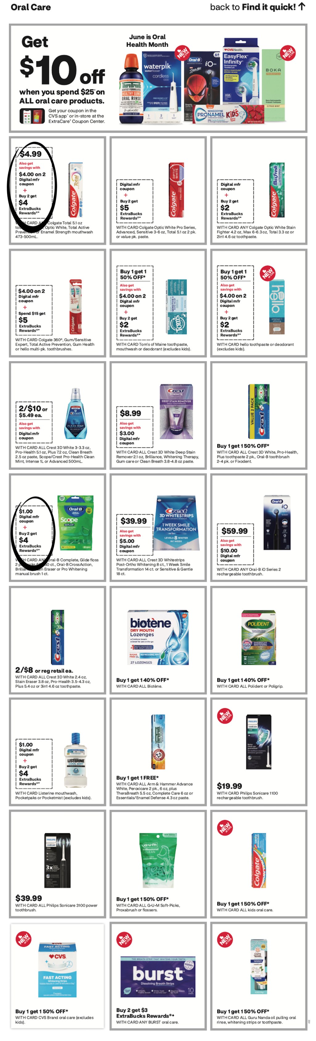 page from CVS ad