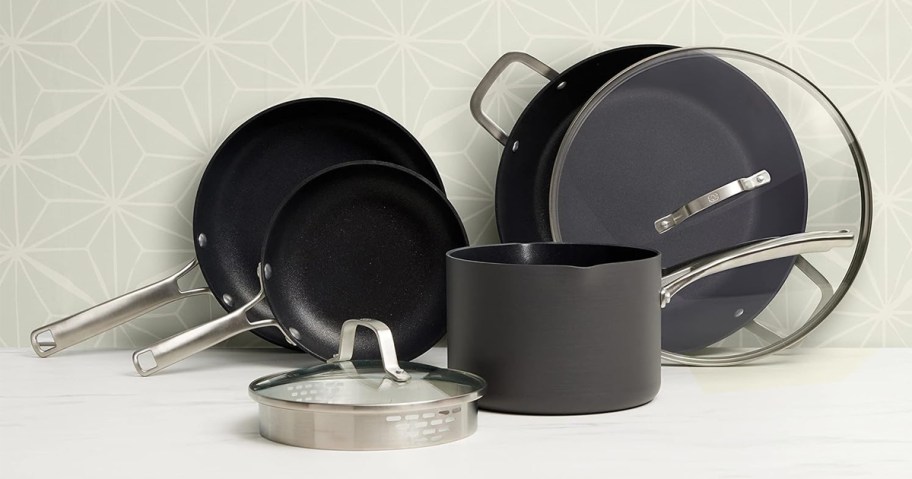 Calphalon Classic Hard-Anodized Nonstick Cookware Kitchen Essentials Set 