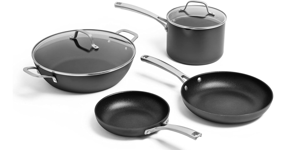 Calphalon Classic Hard-Anodized Nonstick Cookware Kitchen Essentials Set